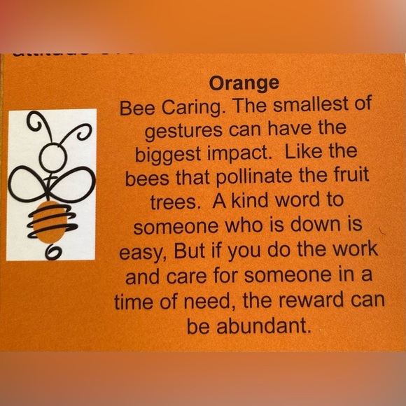 Sterling Silver and Orange Bee Pendant Necklace 17” long - Picture 8 of 8